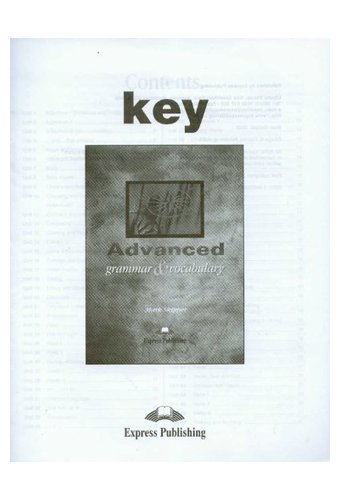 Advanced Grammar & Vocabulary Key